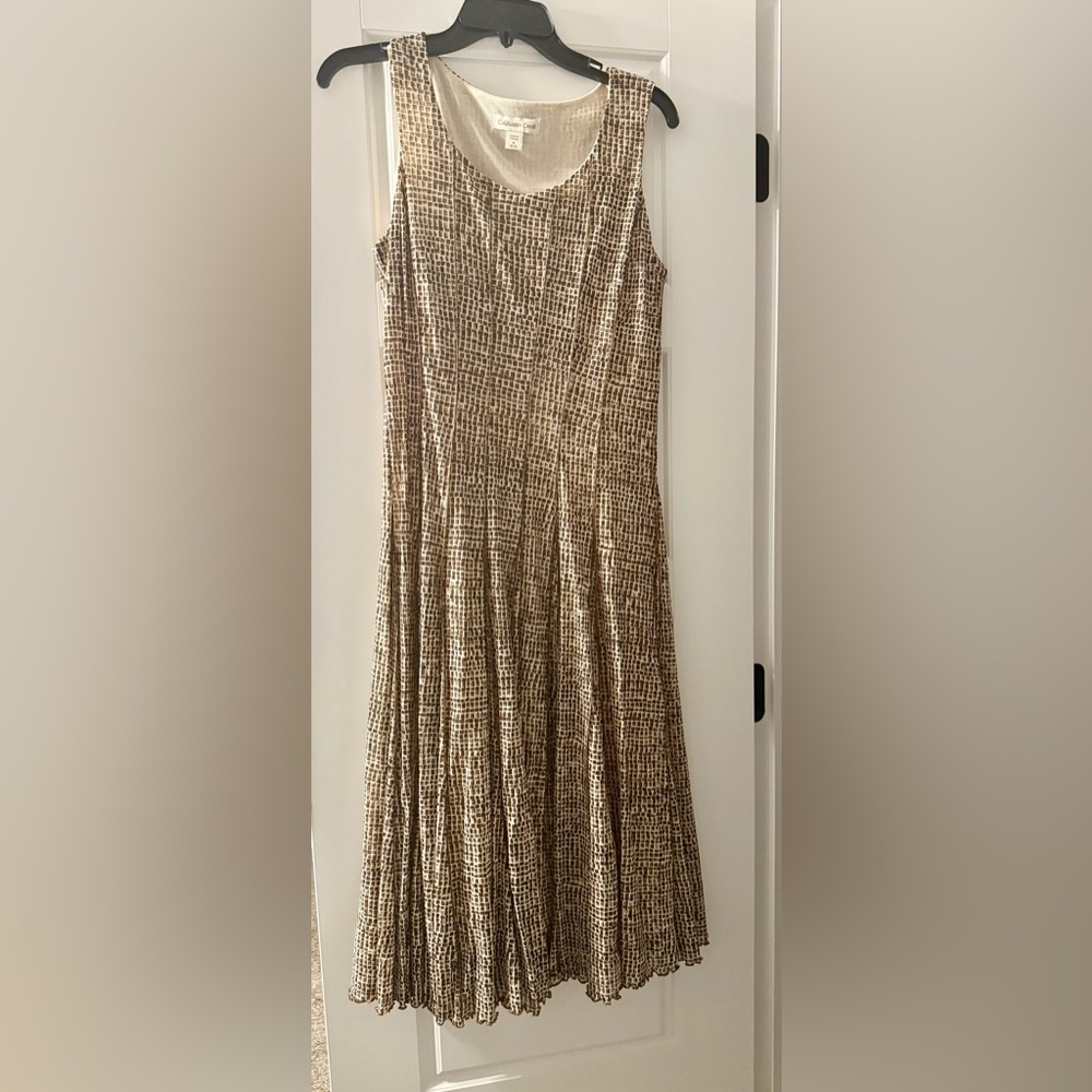 Coldwater Creek Brown Geometric Dress